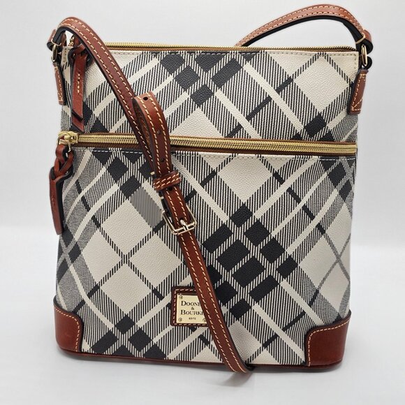 Women's Pebble Grain Crossbody Beige and Gray - Picture 1 of 12
